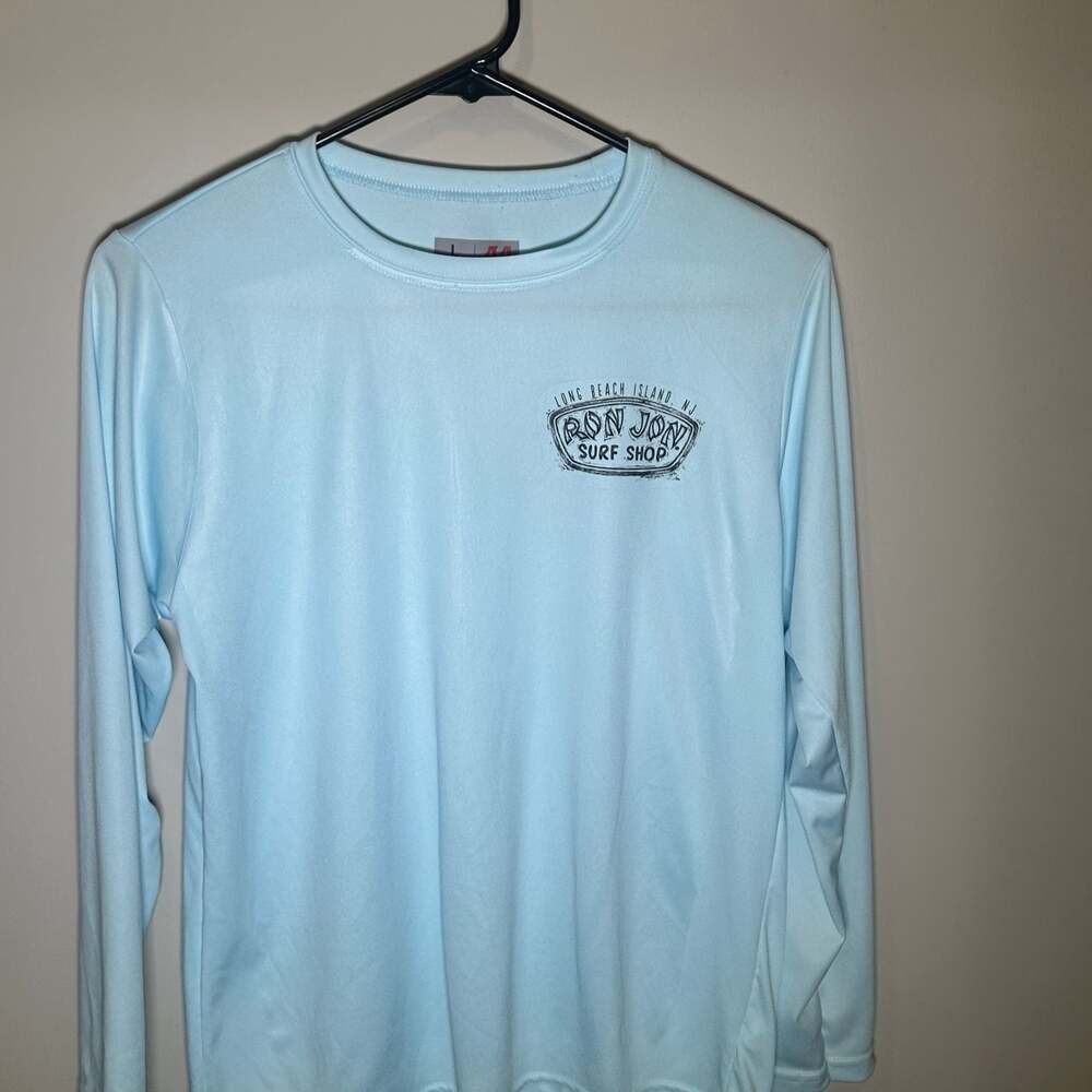 Ron Jon Surf Shop NJ Long Beach Blue Long Sleeve Shirt Adult L